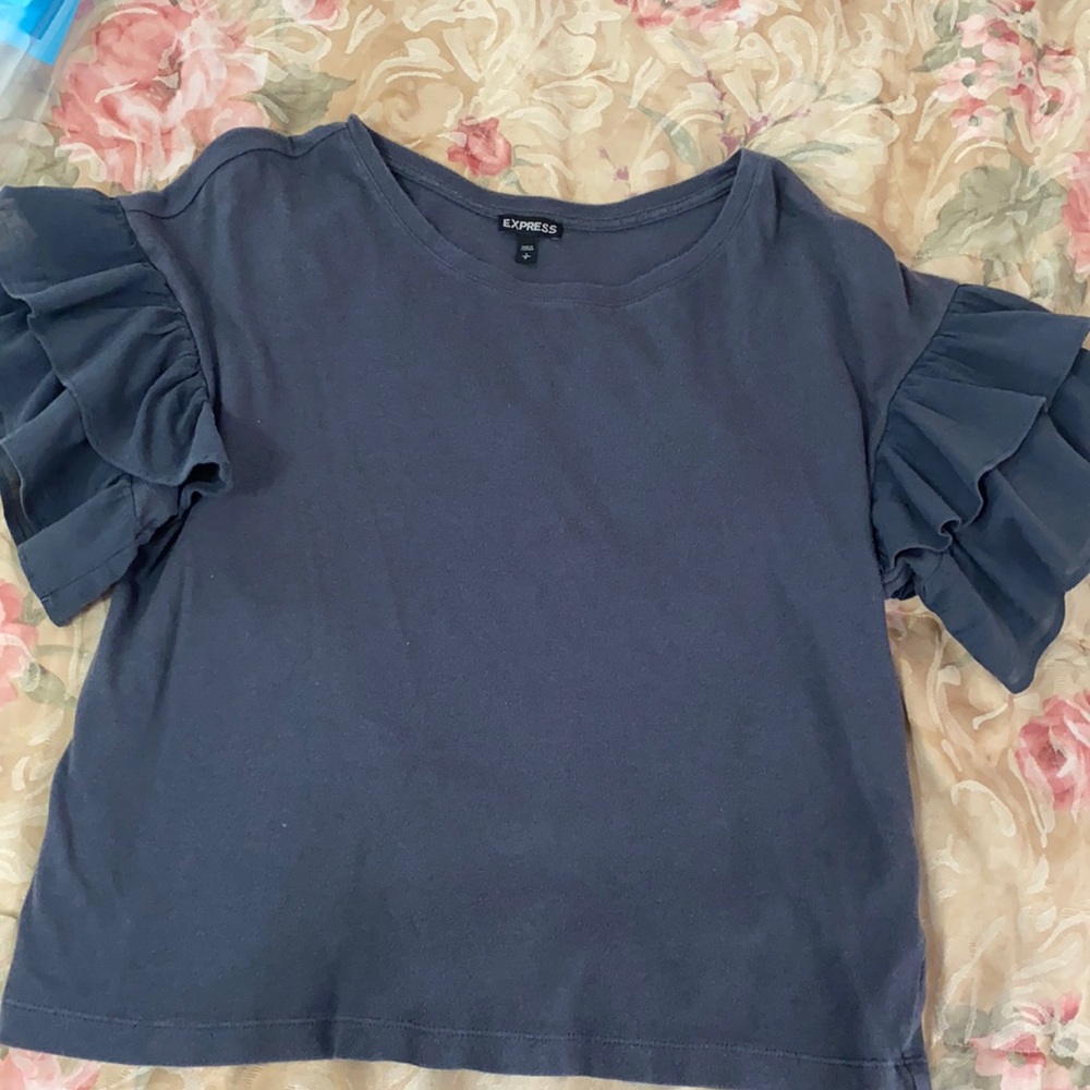 Express Ruffle Sleeve Top